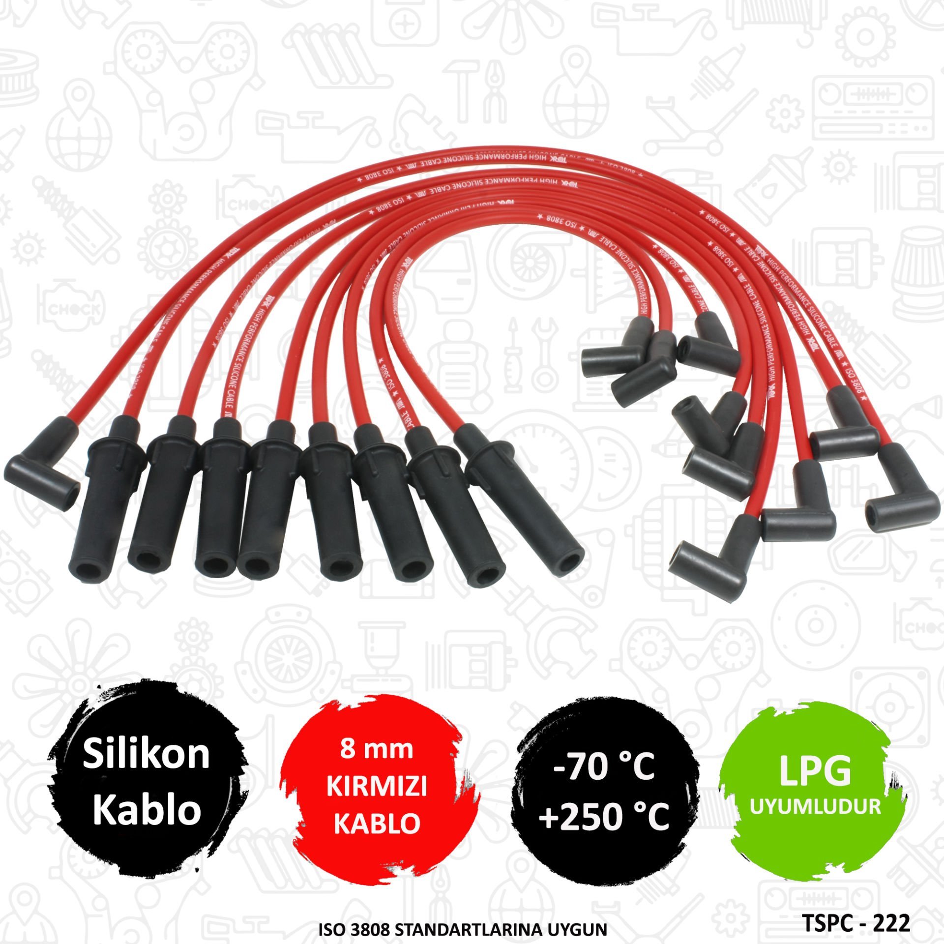 JEEP GRAND CHEROKEE ZJ 5.2, 5.9 BUJİ KABLOSU SETİ 8MM